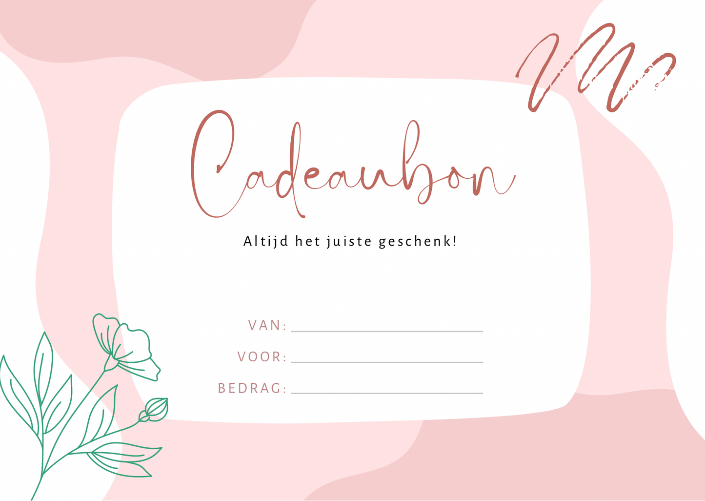 Onze cadeaubon… Altijd het juiste geschenk!