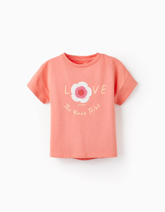 Zippy T-Shirt Korte Mouwen Koraalroze